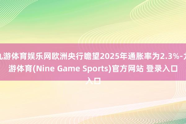 九游体育娱乐网欧洲央行瞻望2025年通胀率为2.3%-九游体育(Nine Game Sports)官方网站 登录入口